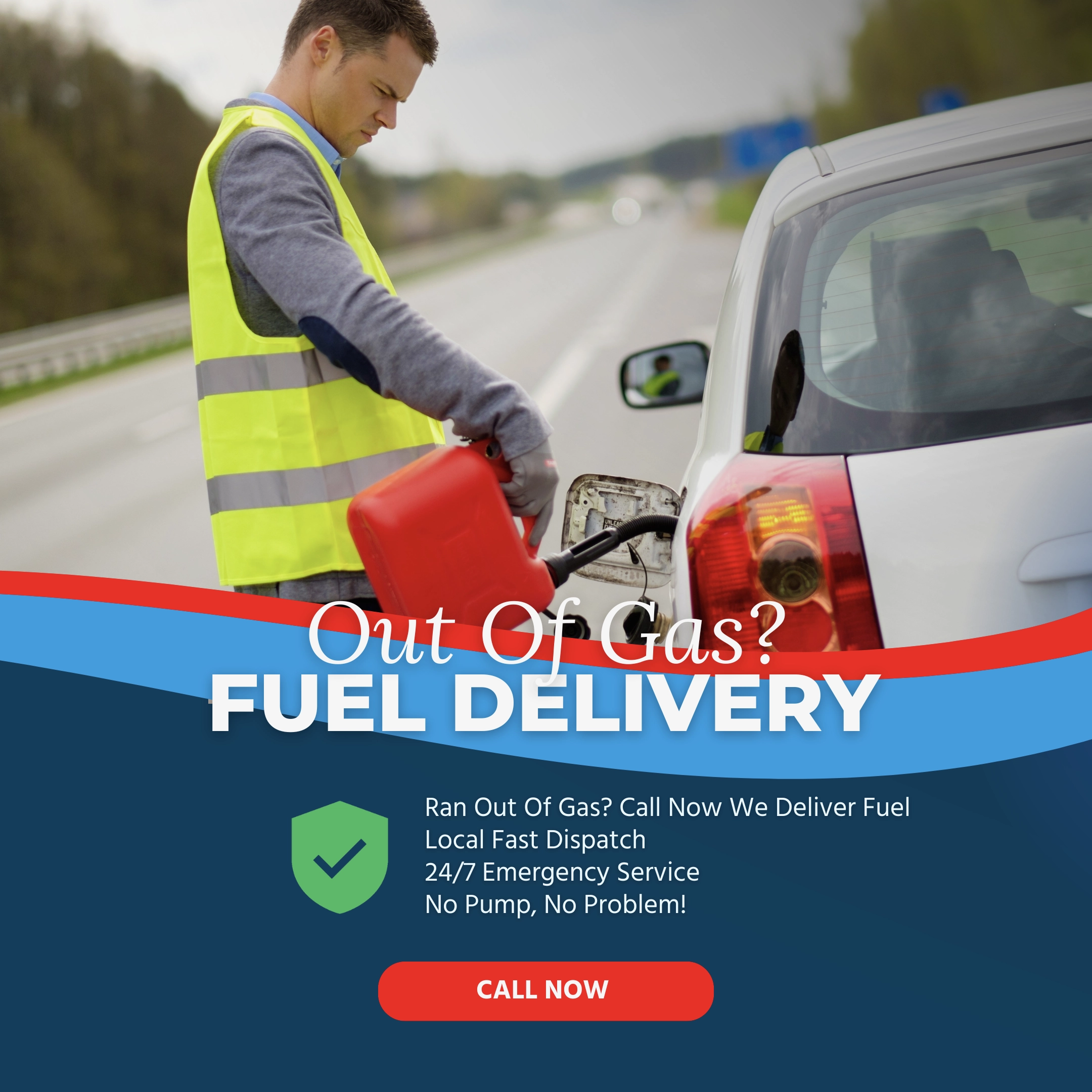 Dark Blue And Gold Modern Car Towing Service Instagram Post 2