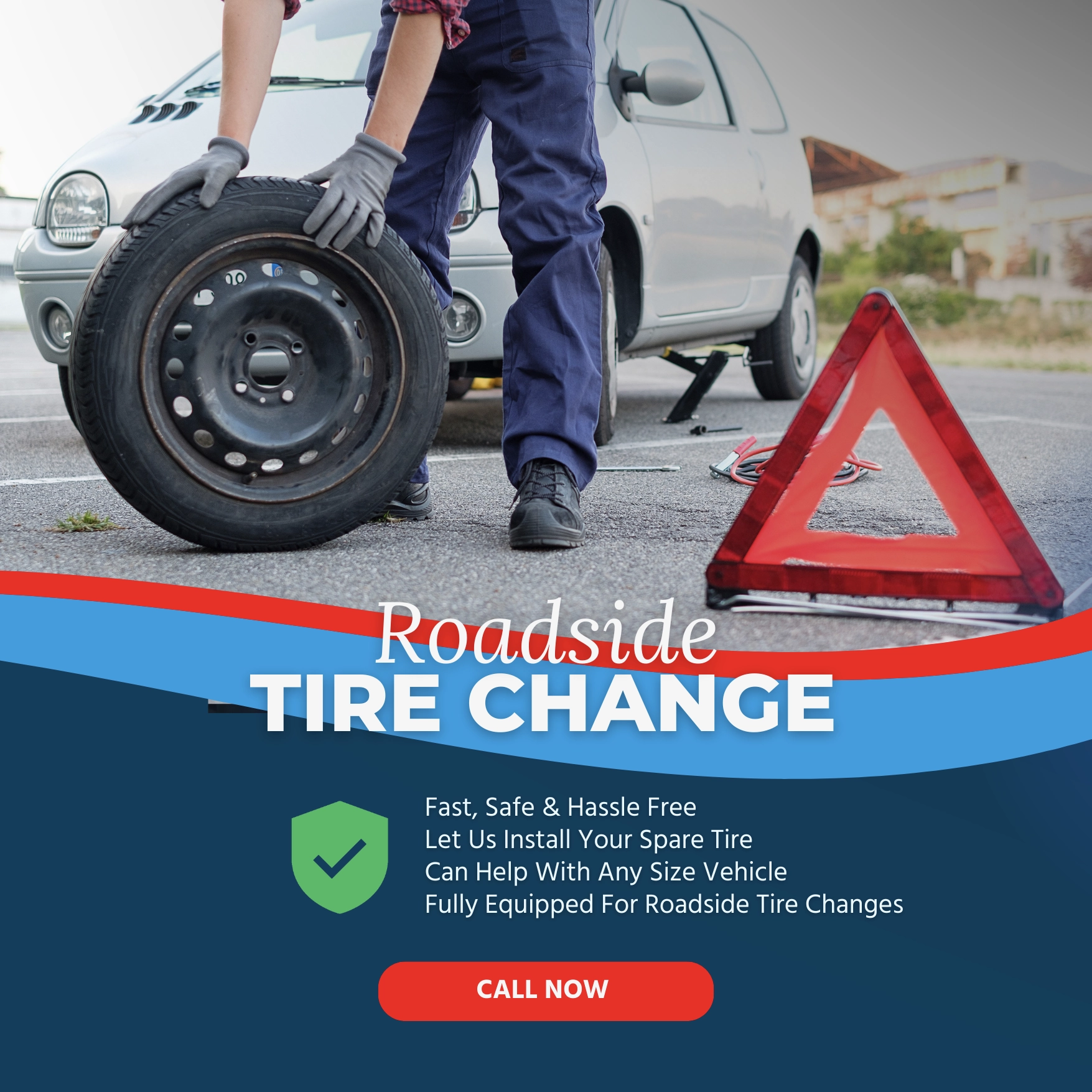 Dark Blue And Gold Modern Car Towing Service Instagram Post 8